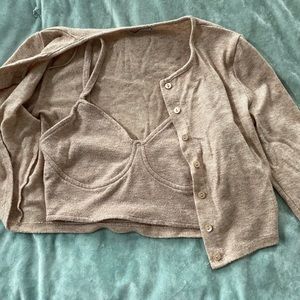 Matching set - knit tank and cardigan